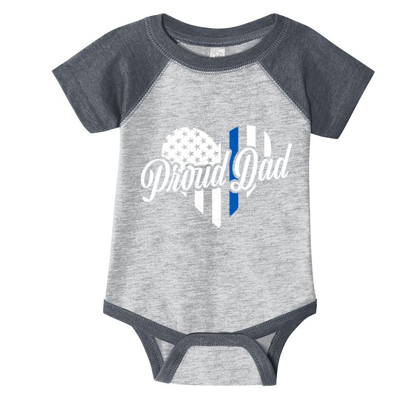 Proud Police Dad Blue Thin Line Infant Baby Jersey Bodysuit