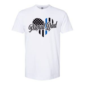 Proud Police Dad Blue Thin Line Softstyle CVC T-Shirt