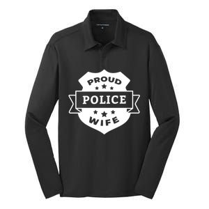 Proud Police Wife Silk Touch Performance Long Sleeve Polo