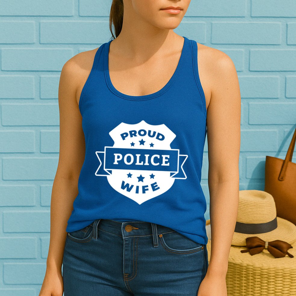 Proud Police Wife Womens Tank Top
