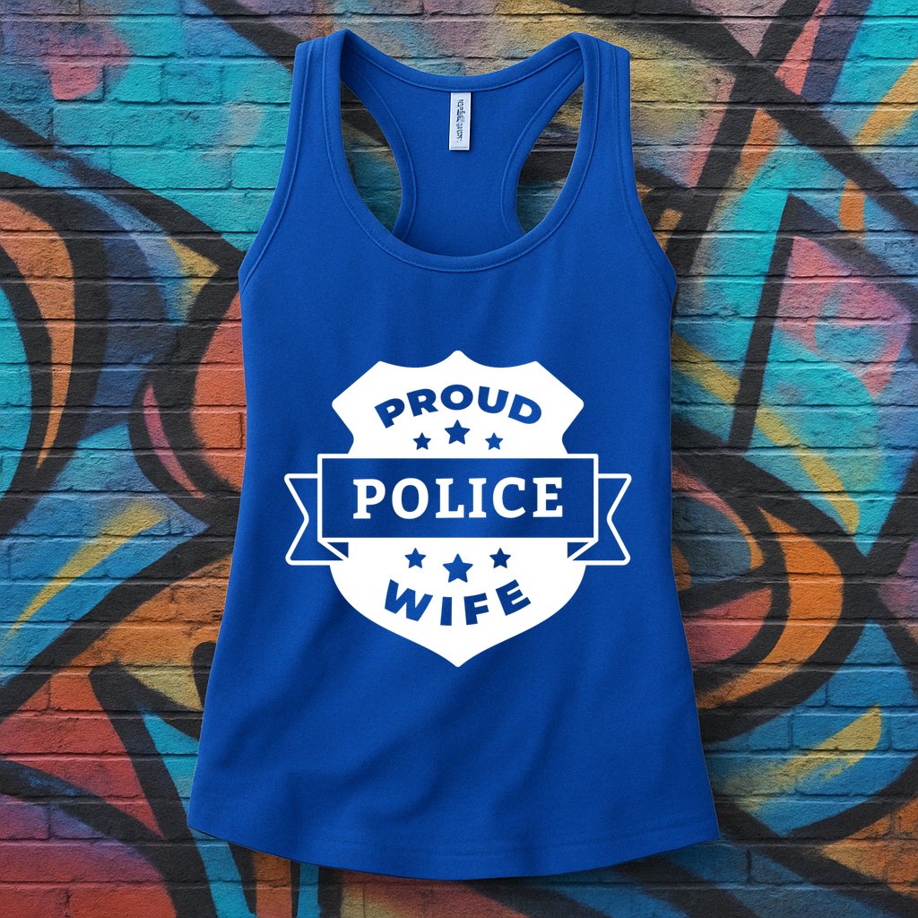 Proud Police Wife Womens Tank Top