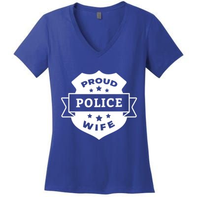 Proud Police Wife Women's V-Neck T-Shirt