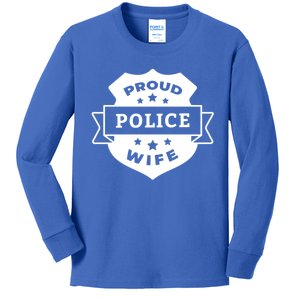 Proud Police Wife Kids Long Sleeve Shirt