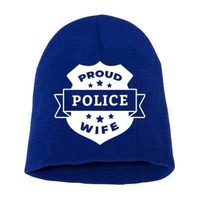 Proud Police Wife Short Acrylic Beanie