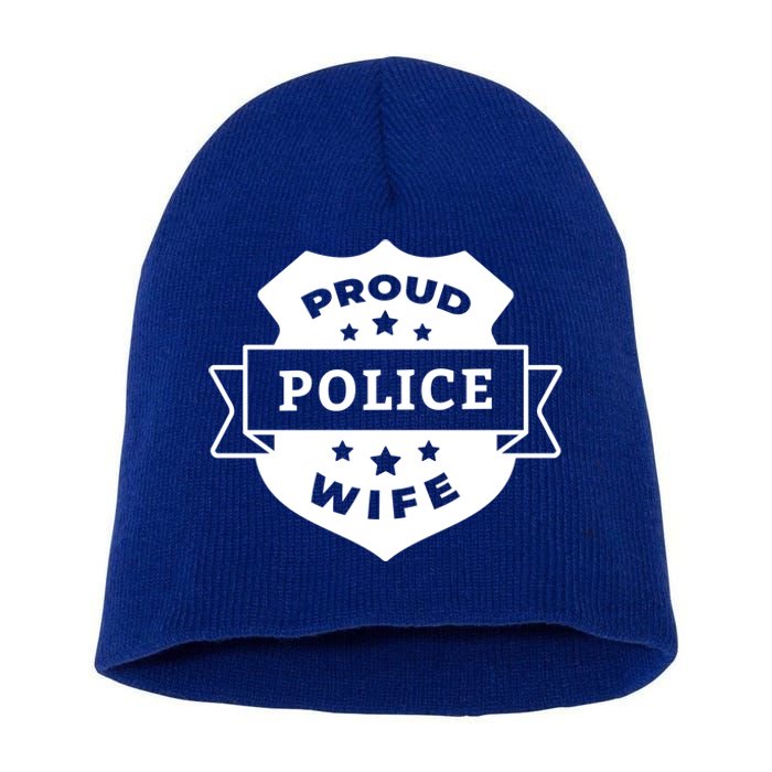 Proud Police Wife Short Acrylic Beanie