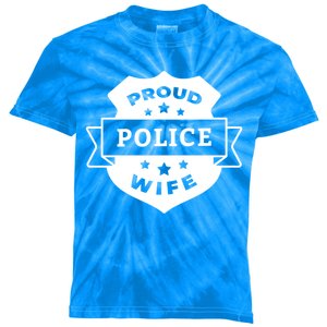 Proud Police Wife Kids Tie-Dye T-Shirt