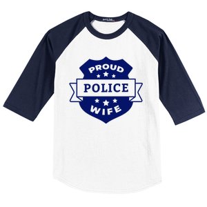 Proud Police Wife Baseball Sleeve Shirt