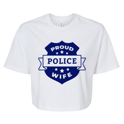 Proud Police Wife Bella+Canvas Jersey Crop Tee