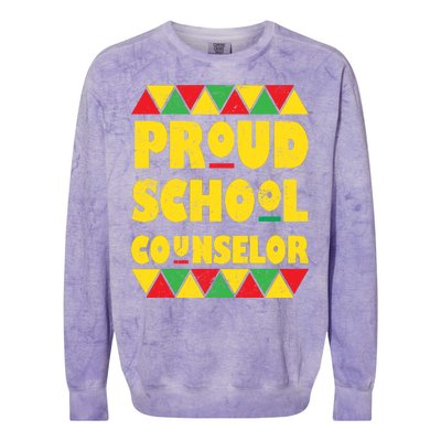 Proud School Counselor Colorblast Crewneck Sweatshirt