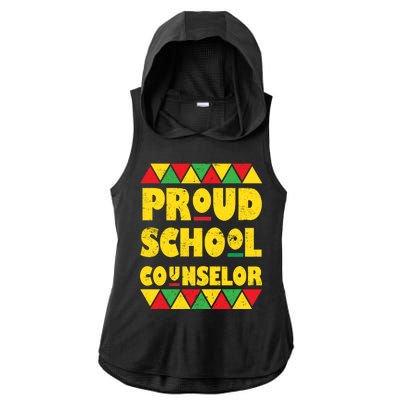 Proud School Counselor Ladies PosiCharge Tri-Blend Wicking Draft Hoodie Tank