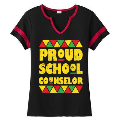 Proud School Counselor Ladies Halftime Notch Neck Tee