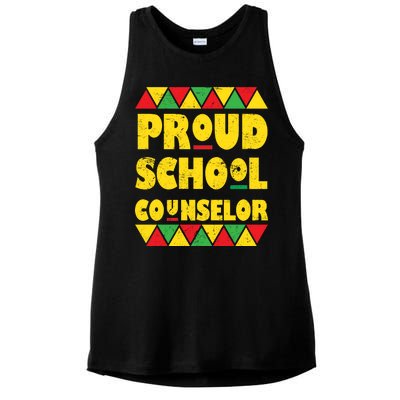 Proud School Counselor Ladies PosiCharge Tri-Blend Wicking Tank