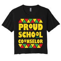 Proud School Counselor Women's Crop Top Tee