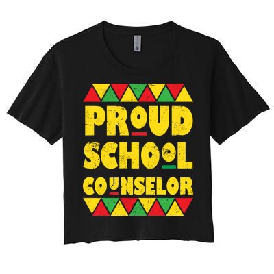 Proud School Counselor Women's Crop Top Tee