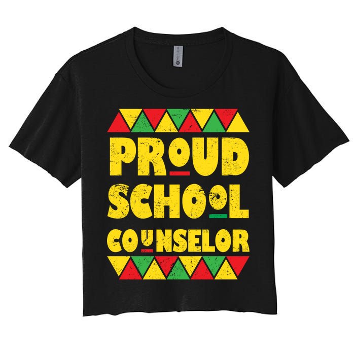 Proud School Counselor Women's Crop Top Tee