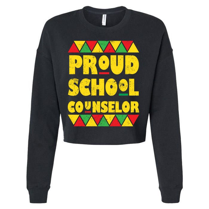 Proud School Counselor Cropped Pullover Crew