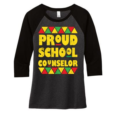 Proud School Counselor Women's Tri-Blend 3/4-Sleeve Raglan Shirt