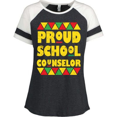 Proud School Counselor Enza Ladies Jersey Colorblock Tee