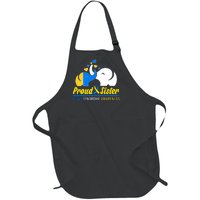 Proud Sister Down Syndrome Awareness Elephants Full-Length Apron With Pockets