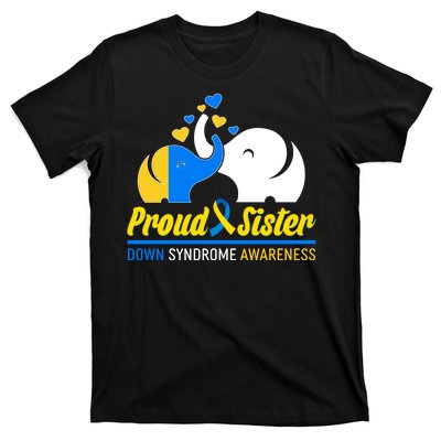 Proud Sister Down Syndrome Awareness Elephants T-Shirt