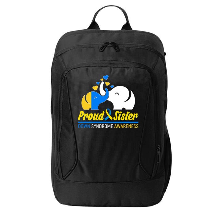 Proud Sister Down Syndrome Awareness Elephants City Backpack