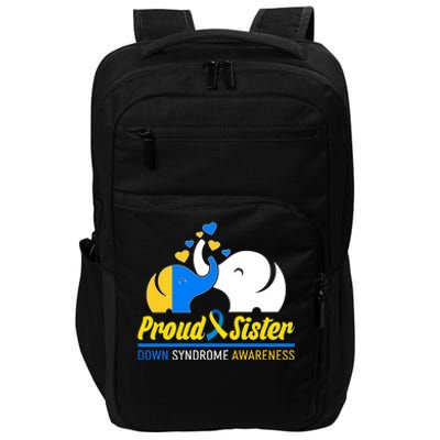 Proud Sister Down Syndrome Awareness Elephants Impact Tech Backpack