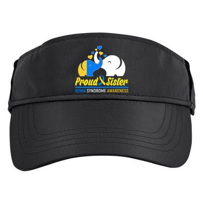 Proud Sister Down Syndrome Awareness Elephants Adult Drive Performance Visor