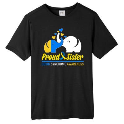 Proud Sister Down Syndrome Awareness Elephants Tall Fusion ChromaSoft Performance T-Shirt