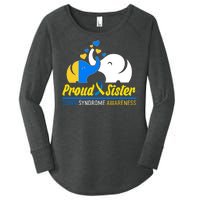 Proud Sister Down Syndrome Awareness Elephants Women's Perfect Tri Tunic Long Sleeve Shirt