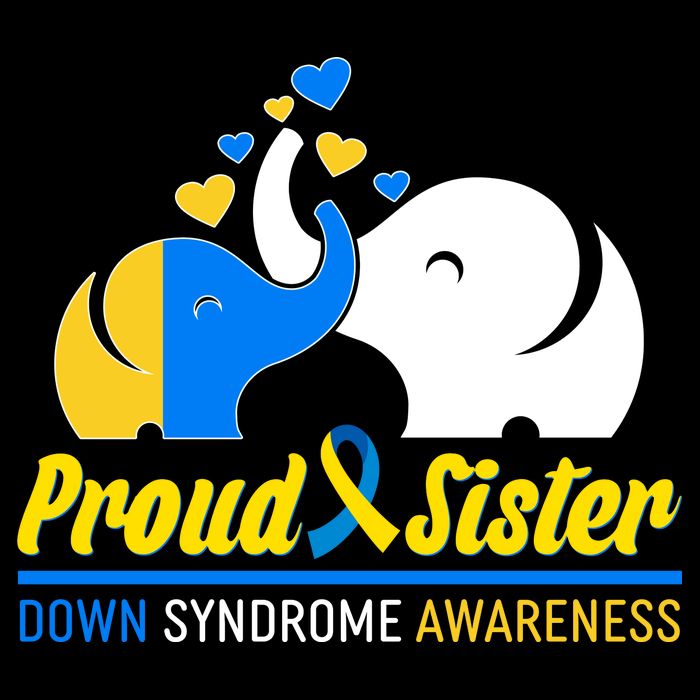 Proud Sister Down Syndrome Awareness Elephants 16 in Basic Backpack