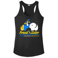 Proud Sister Down Syndrome Awareness Elephants Ladies PosiCharge Competitor Racerback Tank