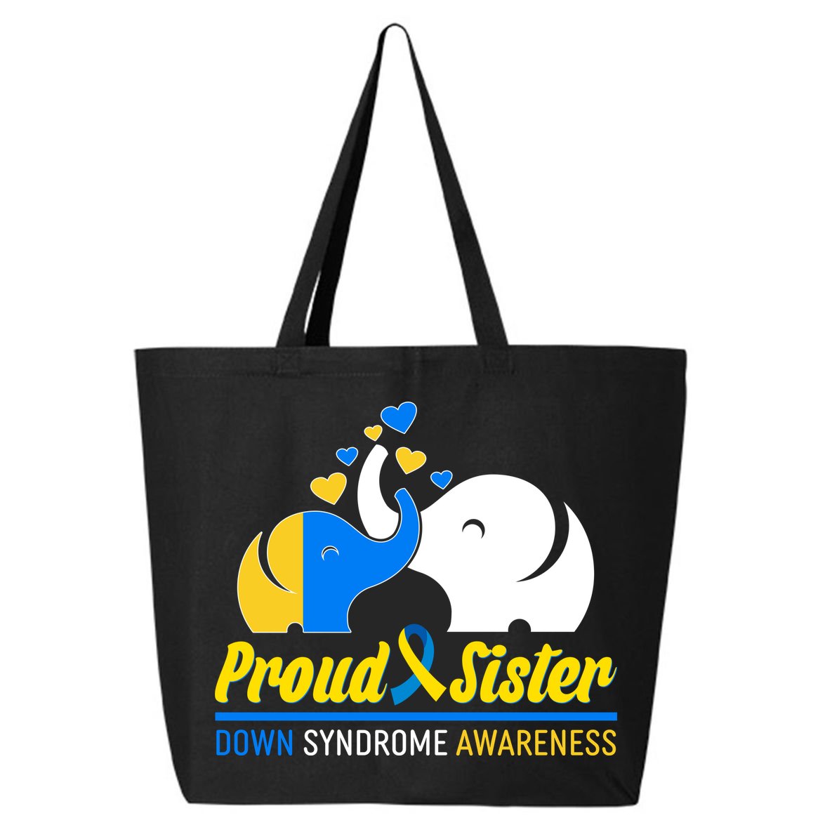 Proud Sister Down Syndrome Awareness Elephants 25L Jumbo Tote