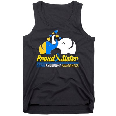 Proud Sister Down Syndrome Awareness Elephants Tank Top