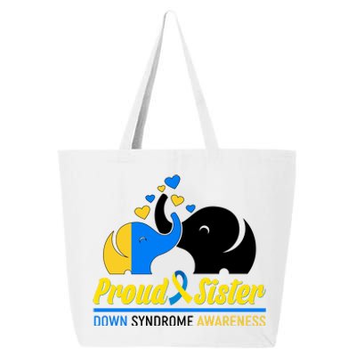 Proud Sister Down Syndrome Awareness Elephants 25L Jumbo Tote