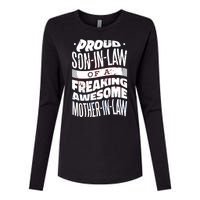 Proud Son-In-Law Of A Freaking Awesome Mother In Law Womens Cotton Relaxed Long Sleeve T-Shirt