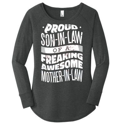 Proud Son-In-Law Of A Freaking Awesome Mother In Law Women's Perfect Tri Tunic Long Sleeve Shirt