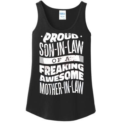 Proud Son-In-Law Of A Freaking Awesome Mother In Law Ladies Essential Tank