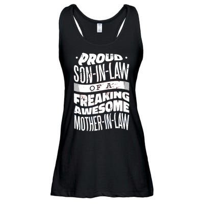 Proud Son-In-Law Of A Freaking Awesome Mother In Law Ladies Essential Flowy Tank