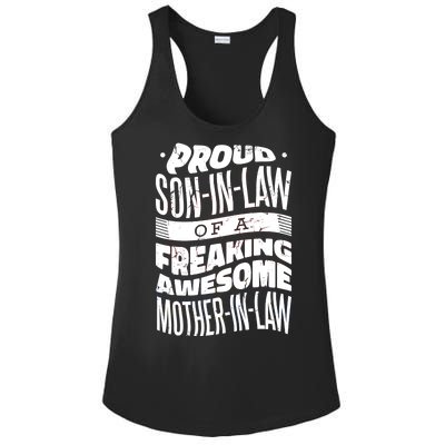 Proud Son-In-Law Of A Freaking Awesome Mother In Law Ladies PosiCharge Competitor Racerback Tank