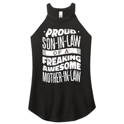 Proud Son-In-Law Of A Freaking Awesome Mother In Law Women's Perfect Tri Rocker Tank