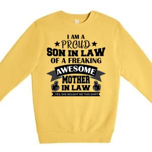 Proud Son In Law Of An Awesome Mother in Law Premium Crewneck Sweatshirt