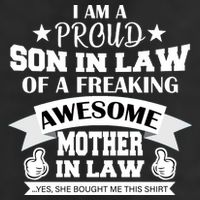 Proud Son In Law Of An Awesome Mother in Law Garment-Dyed Heavyweight T-Shirt