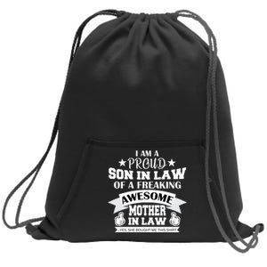 Proud Son In Law Of An Awesome Mother in Law Sweatshirt Cinch Pack Bag