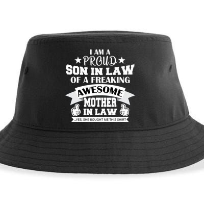 Proud Son In Law Of An Awesome Mother in Law Sustainable Bucket Hat