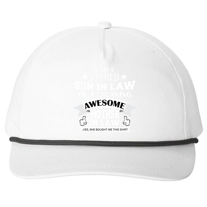 Proud Son In Law Of An Awesome Mother in Law Snapback Five-Panel Rope Hat