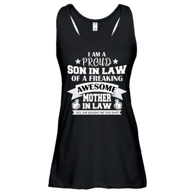 Proud Son In Law Of An Awesome Mother in Law Ladies Essential Flowy Tank