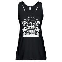 Proud Son In Law Of An Awesome Mother in Law Ladies Essential Flowy Tank