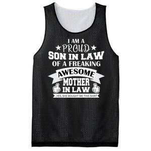 Proud Son In Law Of An Awesome Mother in Law Mesh Reversible Basketball Jersey Tank