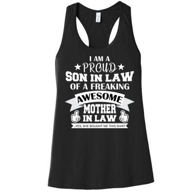 Proud Son In Law Of An Awesome Mother in Law Women's Racerback Tank