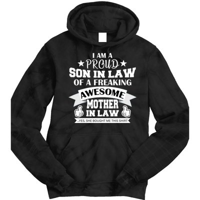 Proud Son In Law Of An Awesome Mother in Law Tie Dye Hoodie